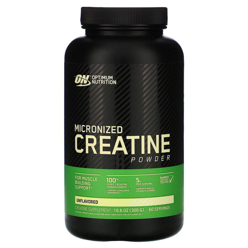 Creatine Powder 300 gr Optimum Nutrition Suplemento en polvo de creatina para mejorar el rendimiento deportivo