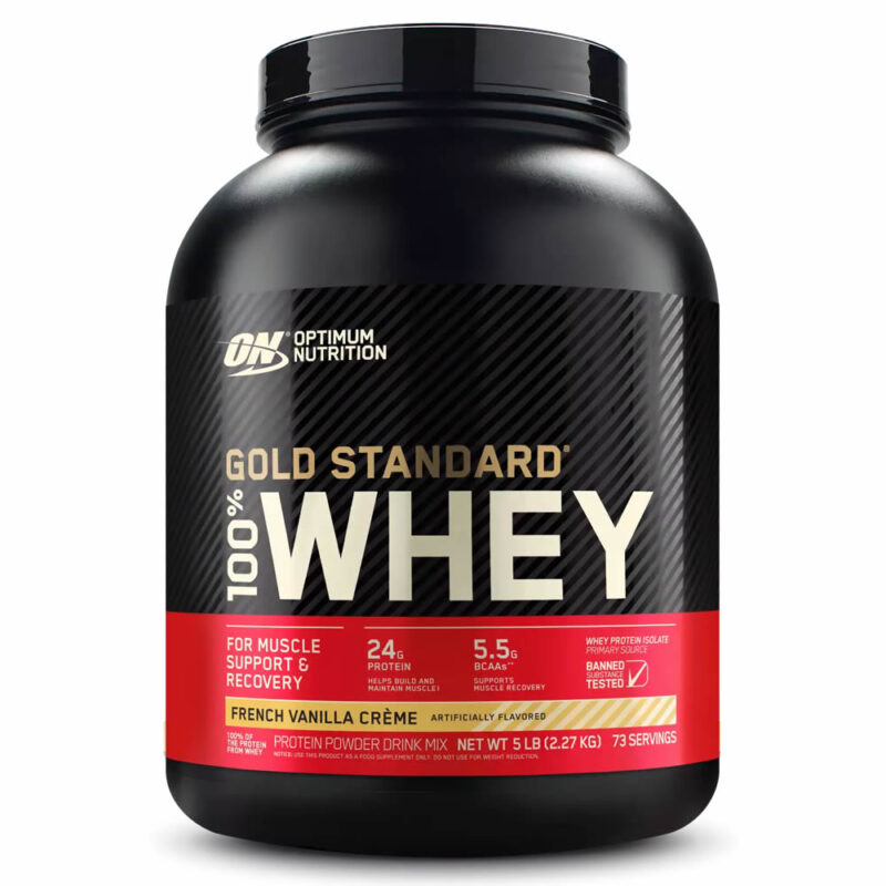 Gold Standard 100% Whey 5 lb Optimum Nutrition: Proteína de suero de alta calidad